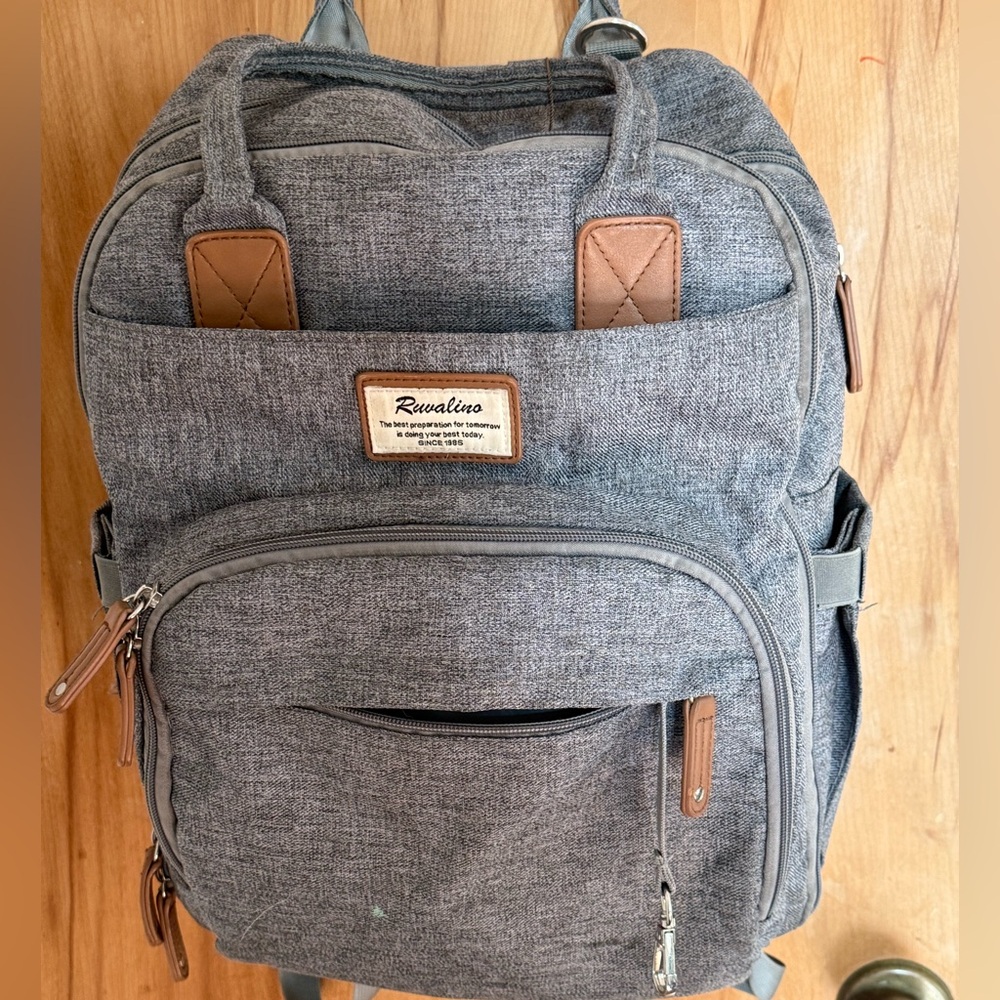 Gray Backpack (Diaper bag)